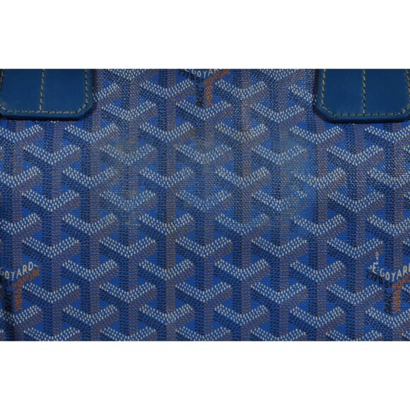 Goyard Victoria GM Blue Crossbody Travel Tote Duffle 55 Weekend Carry On Bag - Picture 11 of 16
